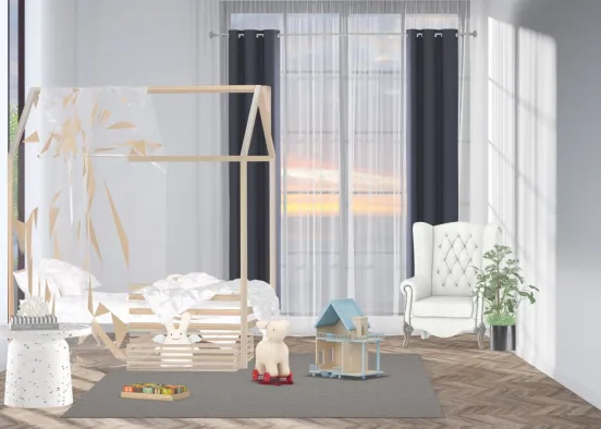 modern child’s room Design Rendering