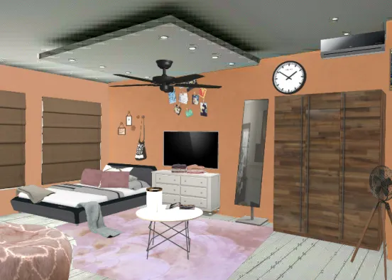 Bedroom for my sis♡ Design Rendering