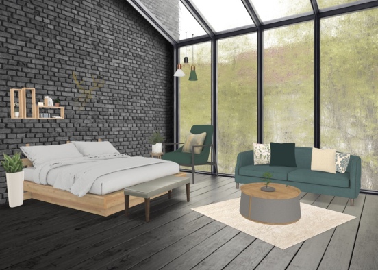 Big bedroom for teen  Design Rendering