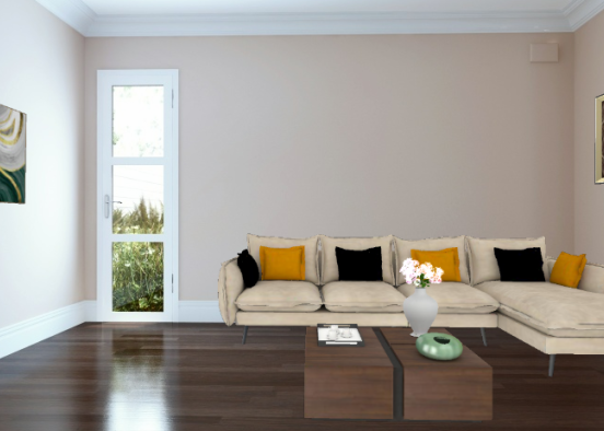 Living room design first Design Rendering
