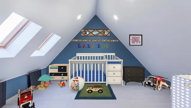 Baby boys room Design Rendering