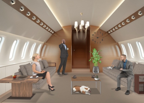 vacation time in private jet Design Rendering