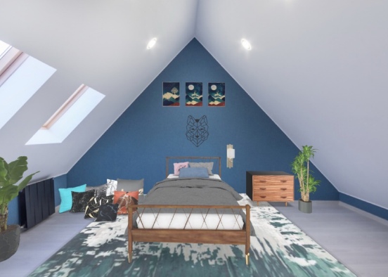 Self isolation bedroom Design Rendering
