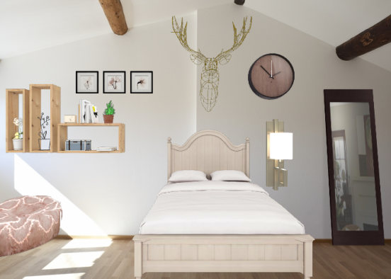 Minimalist dream bedroom Design Rendering