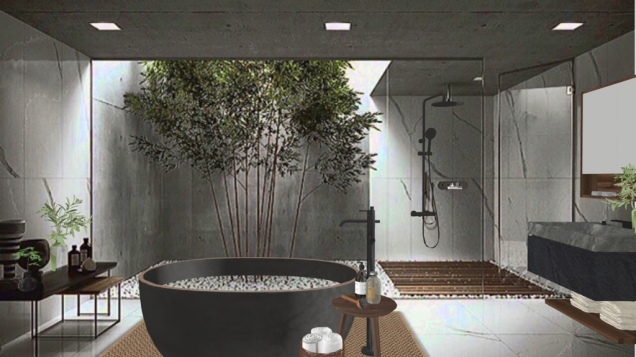 need to Zen out in this feng shui bathroom… 
