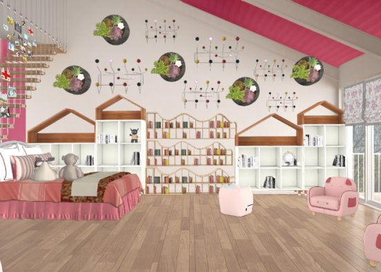 Pink dollhouse Design Rendering