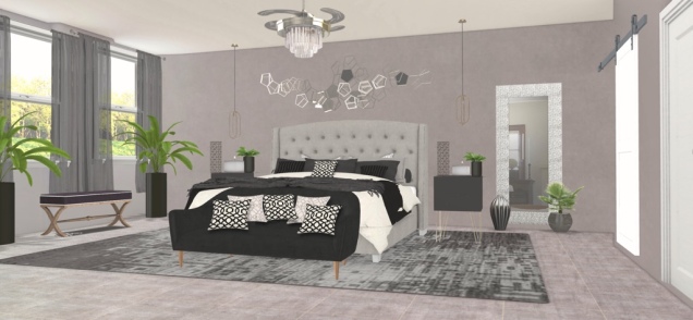 Grey Glam Bedroom 