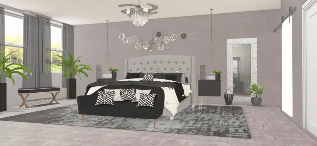 Grey Glam Bedroom 