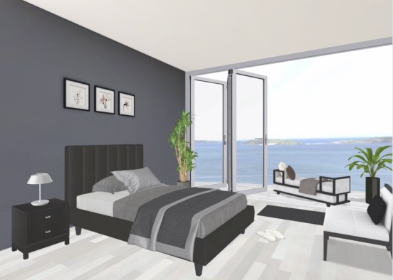 Hermosa habitación con mucho estilo y con una impecable vista al Mar ✨🌊 Design Rendering