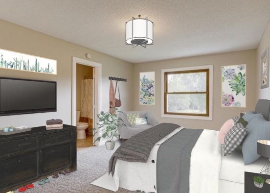 Dream Cottage - Master Bedroom Design Rendering