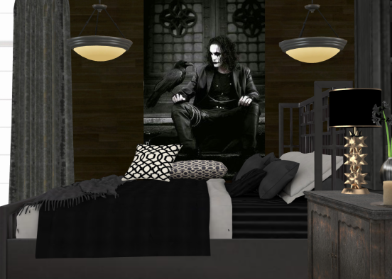 The Crow Movie Fan's Bedroom  Design Rendering