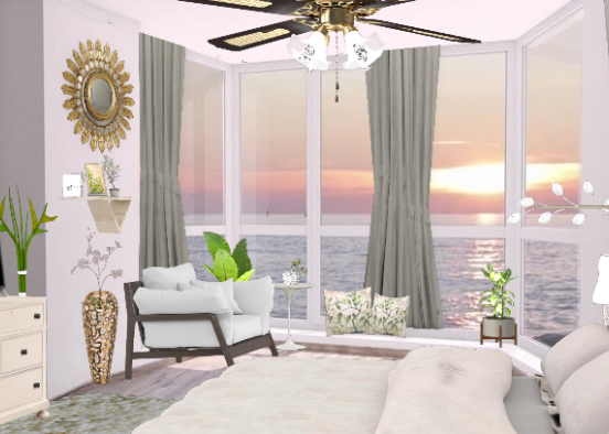 Big Island Bedroom 🌺🐬🐠🏝🏖🌋⛰🗻🌅 Design Rendering