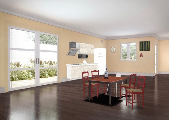 The Arons’s dining room. Design Rendering