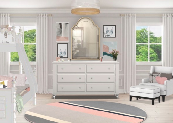 Little Girls’ Princess Room Design Rendering