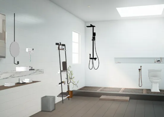 # Bathroom Studio unit Design Rendering