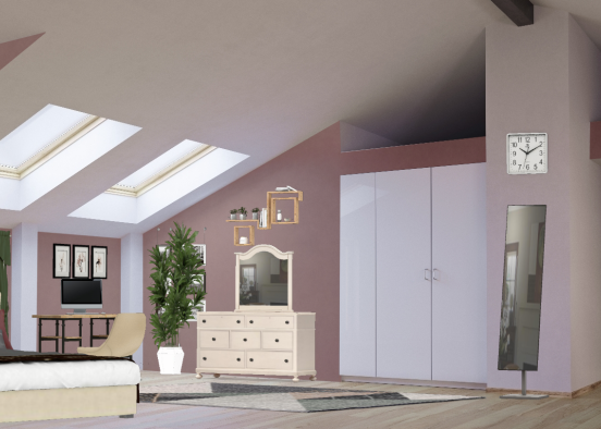 Rosy Room Design Rendering