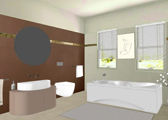 Golden Bath Design Rendering