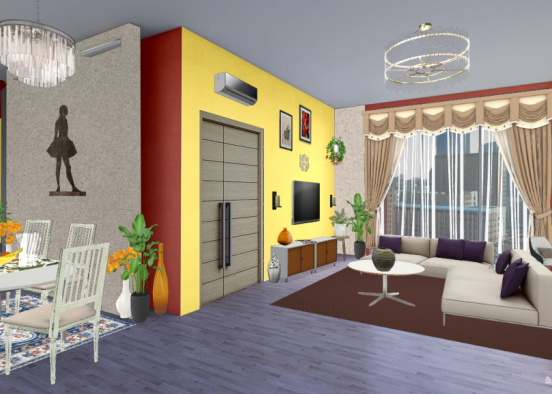 Luxury living room Design Rendering