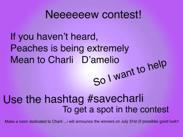 New Contest! #SaveCharli
