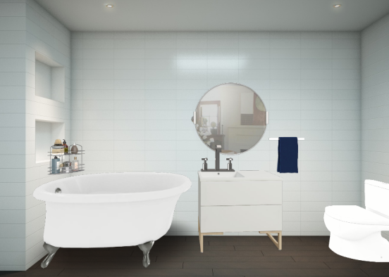 Simple ba5hroom Design Rendering