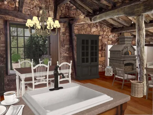 pioneer cabin kitchen 