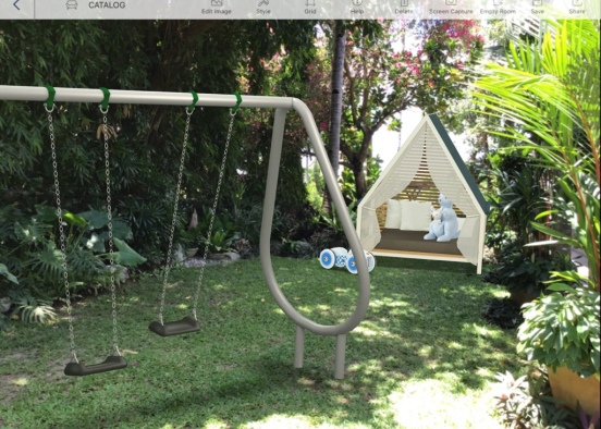 every child deserves to play outside... for me, it would not be complete without a giant swing and a playhouse Design Rendering