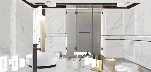 Bagno in marmo bianco