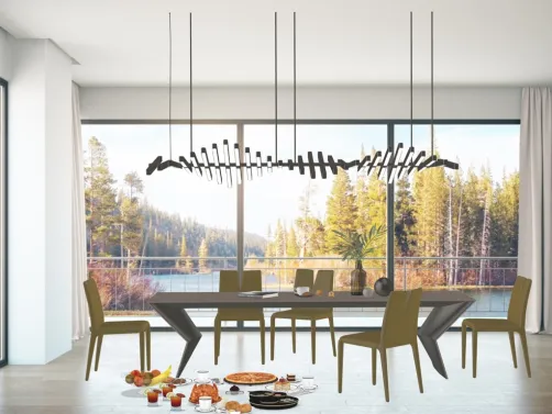Basic Dining Room with pile of food on the floor