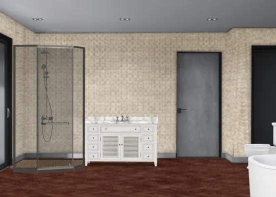 designer bathroom  Design Rendering