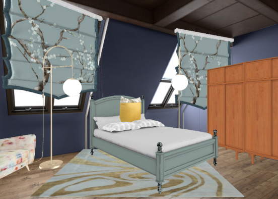 Chambre bleue Design Rendering