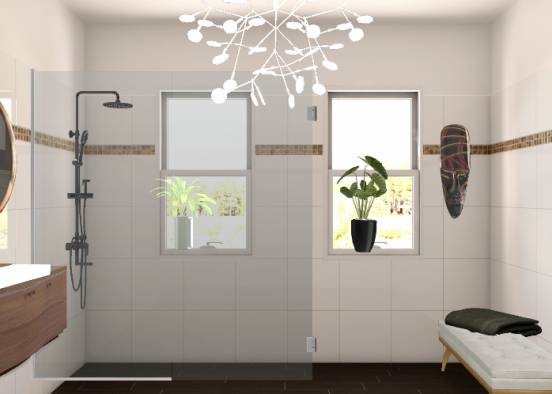 Moderne salle de bain Design Rendering