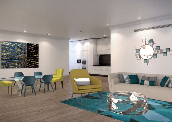 Soggiorno moderno "Los Angeles"  Design Rendering