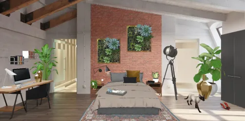 Industrial bedroom 