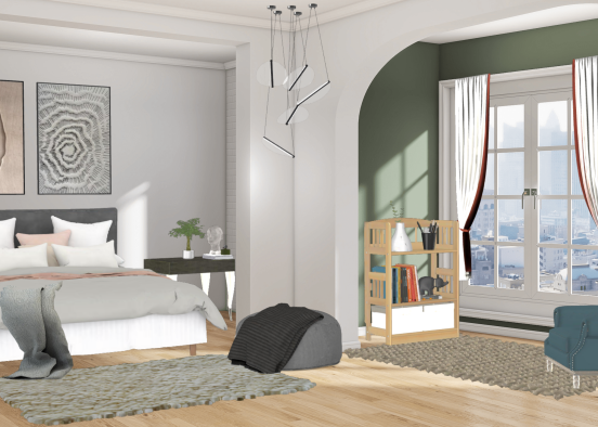 Zen bedroom Design Rendering