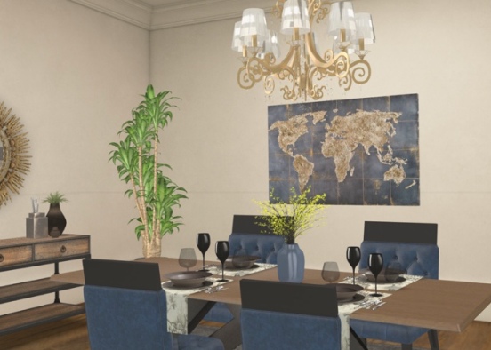 dining room 💙 Design Rendering