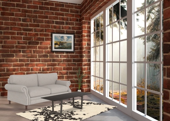 Quiet living room Design Rendering