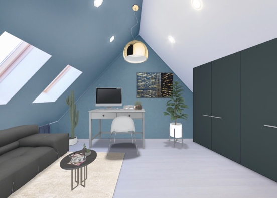 #office_room#blue#very_nice Design Rendering