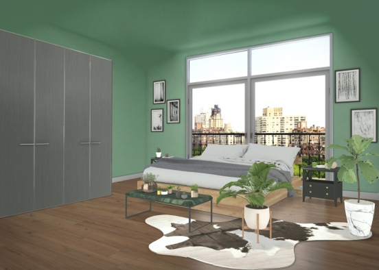 #bedroom#green#plants Design Rendering