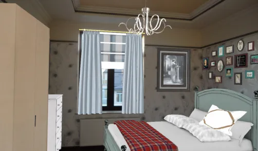 Master bedroom in cottege New England