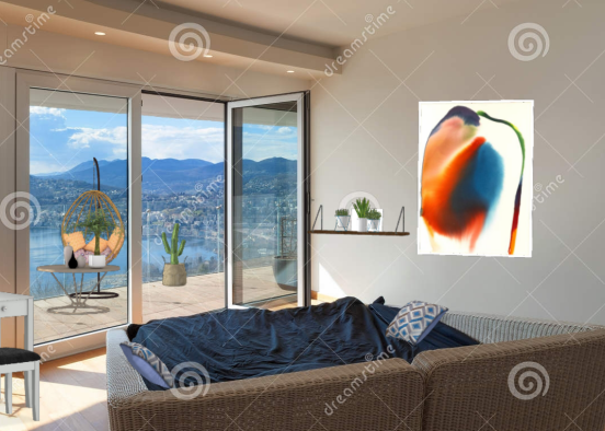 Sunny room in apartament Design Rendering