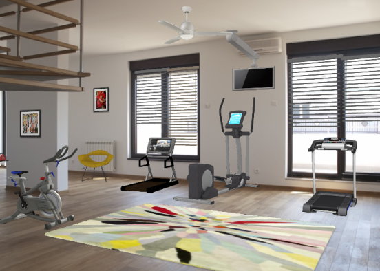 Exercise Room Design Rendering