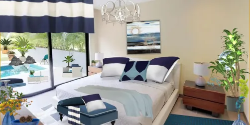 Dormitorio azul
