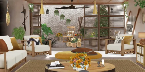 Sala acogedora con una mini terraza en Santiago de Chile