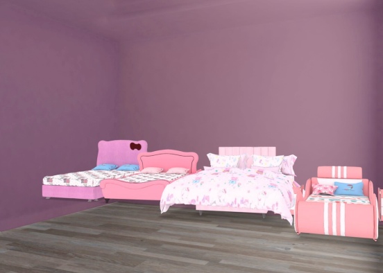 my little pink bedrooms  Design Rendering