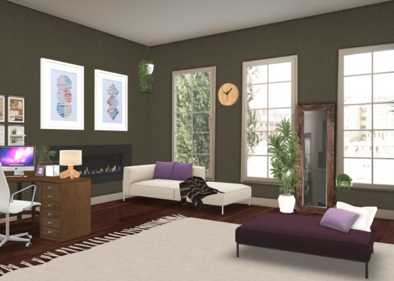 purple office Design Rendering