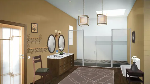 Beautiful Brown Bathroom