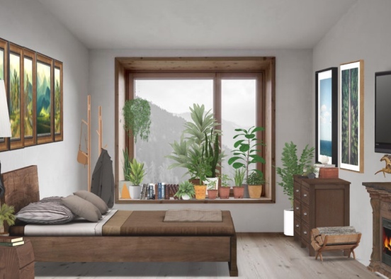 mountain bedroom Design Rendering