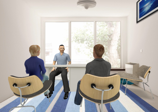 Parents in the principal's office because their son got in trouble  Design Rendering