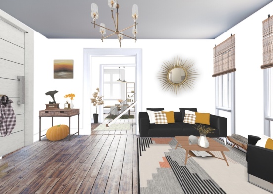 fall living room  Design Rendering