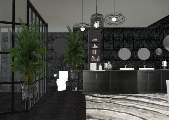 Banheiro Black Luxxer Design Rendering